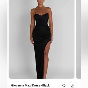 Chic Black Strapless Maxi Dress